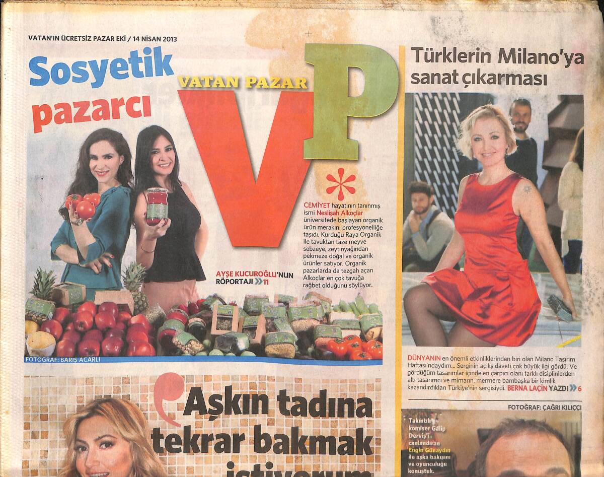 Vatan Gazetesi Pazar Eki 14 Nisan 2013 - Hadise: Aşkın Tadına Tekrar Bakmak İstiyorum! - Engin Günaydın: Oyuncularla Görüşmeyi Sevmiyorum! GZ137162 - 1