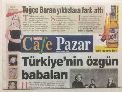 Vatan Gazetesi Pazar Eki 15 Haziran 2003 - Türkiyenin Özgün Babaları GZ32704 - 1