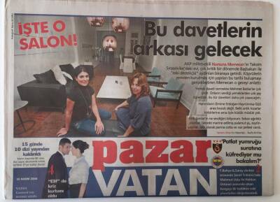 Vatan Gazetesi Pazar Eki 16 Kasım 2008 - AKPnin Kalemi Fehmi Koru Röportajı Erdoğan Cumhurbaşkanı Gül Başbakan Olursa Her Şey Normalleşir GZ18148 - 1