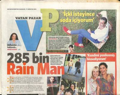Vatan Gazetesi Pazar Eki 17 Ağustos 2014 - Pelin Akil Mardine Gitmek Terapi Gibi Oldu GZ116859 - 1