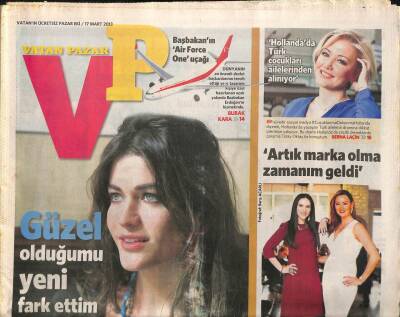 Vatan Gazetesi Pazar Eki 17 Mart 2013 - Zuhal Olcay Göründüğüm Kadar Güçlü Değilim GZ105900 - 1