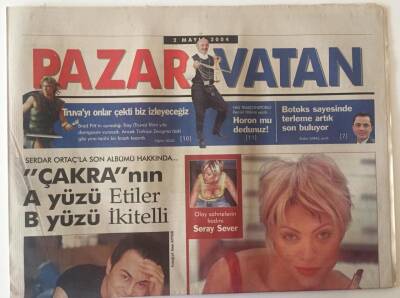 Vatan Gazetesi Pazar Eki 2 Mayıs 2004 - Serdar Ortaçla Son Albümü Hakkında GZ22542 - 1