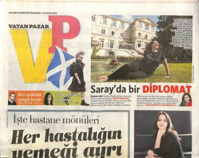 Vatan Gazetesi Pazar Eki 21 Eylül 2014 - Bu Yaz En Çok Mykonos Ve Bodruma Gittik GZ105883 - 1