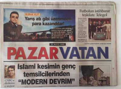 Vatan Gazetesi Pazar Eki 22 Mayıs 2005 - İslami Kesimin Genç Temsilcilerinden Modern Devrim , Burak Kut İle Röportaj GZ18762 - 1