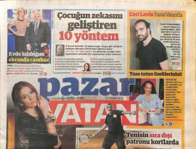 Vatan Gazetesi Pazar Eki 25 Kasım 2012 - Emina Sandal Seksi Görünmek de Yemek Yapmak Gibi Öğrenilebilir GZ107779 - 1