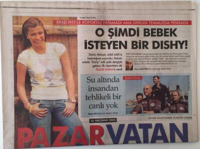 Vatan Gazetesi Pazar Eki 26 Haziran 2005 - Deniz Akkaya İle Röportaj GZ18152 - 1