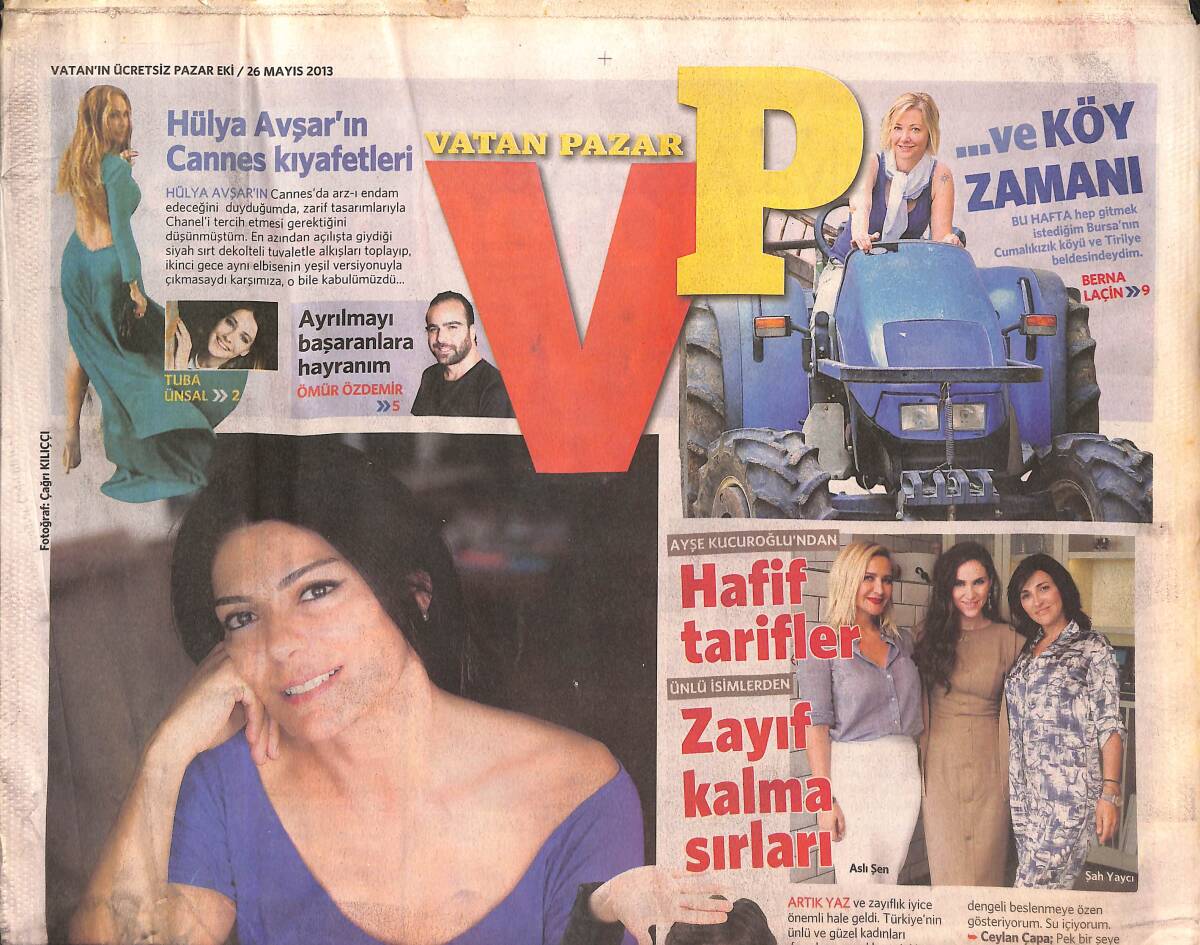Vatan Gazetesi Pazar Eki 26 Mayıs 2013 - Hülya Avşar'ın Cannes Kıyafetleri GZ135188 - 1
