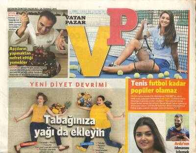 Vatan Gazetesi Pazar Eki 26 Temmuz 2015 - Arda Turanın İdmanını İzlemek 100 Dolar GZ117135 - 1