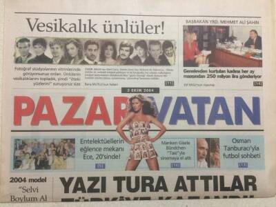 Vatan Gazetesi Pazar Eki 3 Ekim 2004 - Vesikalık Ünlüler GZ47285 - 1