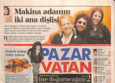 Vatan Gazetesi Pazar Eki 4 Mart 2007 - Geçmiş Bugüne Yadigâr-ı İstanbul GZ116342 - 1