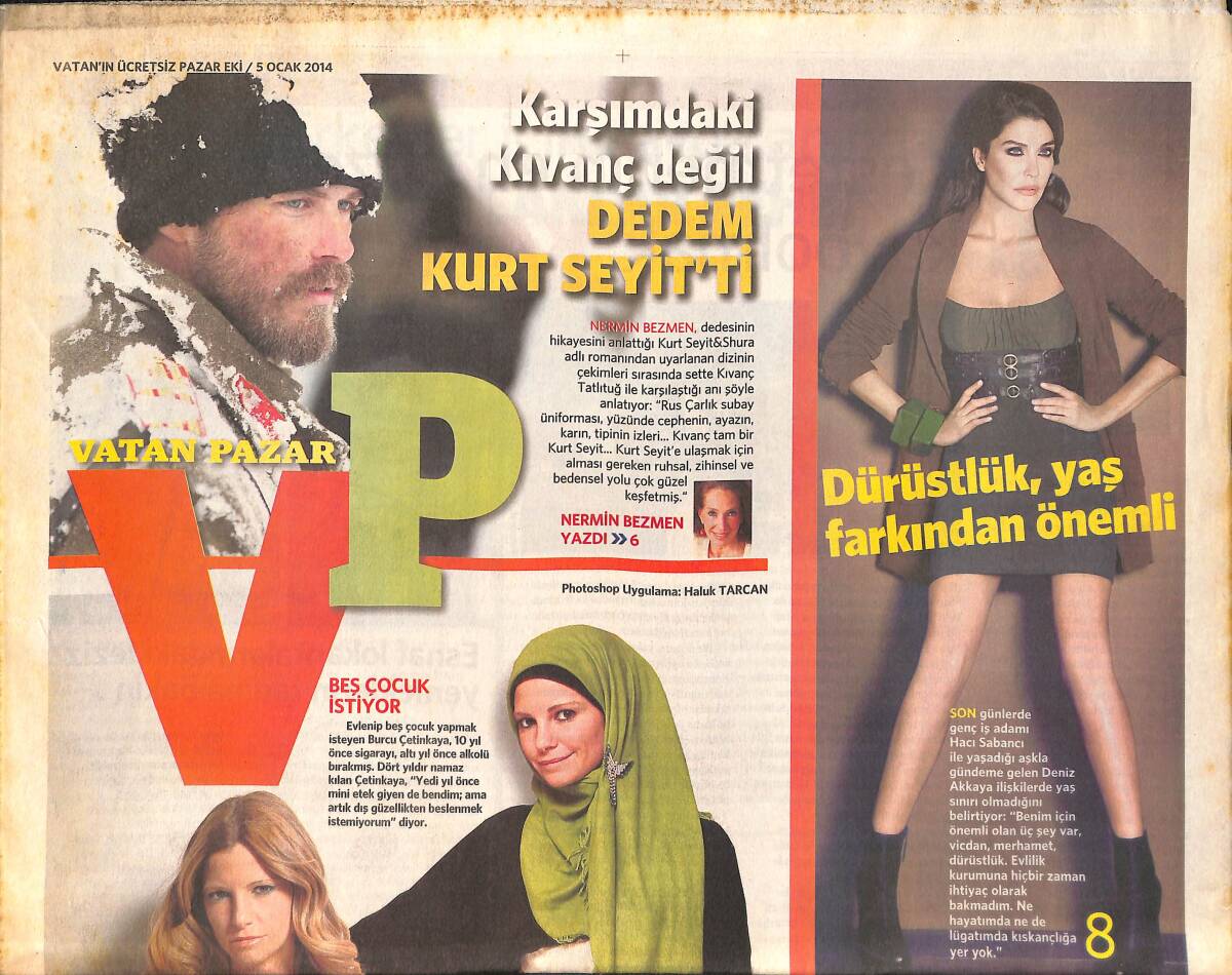 Vatan Gazetesi Pazar Eki 5 Ocak 2014 GZ158357 - 1