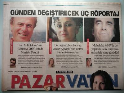 Vatan Gazetesi Pazar Eki 7 Ağustos 2005 Tuğba Özerk Çıplaklar Kampına Gitmem Muhafazakarım! -GZ37055 - 1