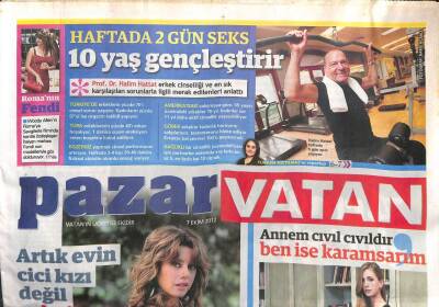 Vatan Gazetesi Pazar Eki 7 Ekim 2012 - Gökçe Bahadır Erkeklere Olan Güven Duygum Sarsıldı GZ107062 - 1