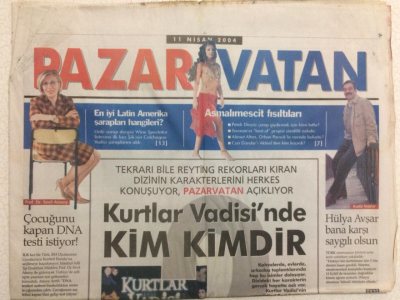 Vatan Gazetesi Pazar Vatan Eki 11 Nisan 2004 - Kadir İnanır Hülya Avşar Bana Saygılı Olsun GZ27834 - 1