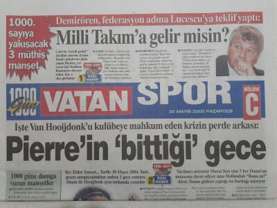 Vatan Gazetesi Spor Eki - 30 Mayıs 2005 - Hakan Şükür Bülent Varsa Ben Yokum, Pierrein Bittiği Gece GZ112640 - 1