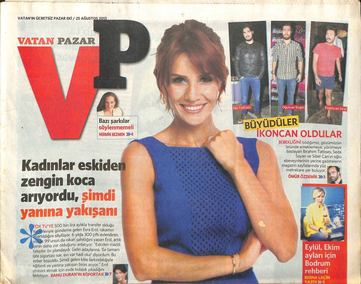 Vatan Gazetesi V Pazar Eki 25 Ağustos 2013 - Evinin Salonunda Boeing 737 Var - Didem Soydan 