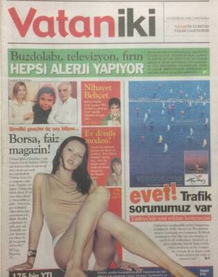 Vatan Gazetesi Vatan İki Eki 14 Haziran 2006 - Bülent Ersoy 54üncü Yaş Gününü Kutladı, Selin Denizci Bundan Sonra Bikinili Poz Yok Dedi GZ32631 - 1