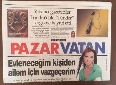 Vatan Pazar Gazetesi 23 Ocak 2005 - 2004ün Tv Yıldızı Ebru Akel Röportaj GZ10096 - 2