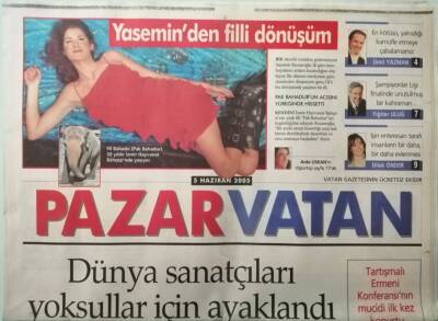 Vatan Pazar Gazetesi 5 Haziran 2005 Dünya Sanatçıların Yoksullar İçin Ayaklandı -GZ37790 - 1