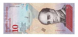 Venezuela 10 Bolivares 2018 ÇİL YKP8151 - 1