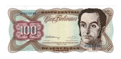 Venezuela 100 Bolivares 1992 (Simon Bolivar) - ÇİL YKP8853 - Gökçekoleksiyon