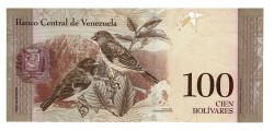 Venezuela 100 Bolivares 2011 ÇA YKP4068 - 2