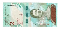 Venezuela 2 Bolivares 2018 ÇİL YKP8160 - Gökçekoleksiyon