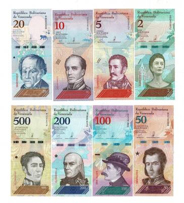 Venezuela 25102050100200500 Bolivares 2018 Set - ÇİL YKP7594 - 1