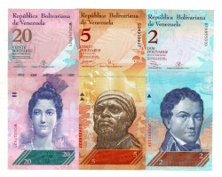 Venezuela 2/5/20 Bolivares Kağıt Para Seti ÇİL YKP8316 - 1