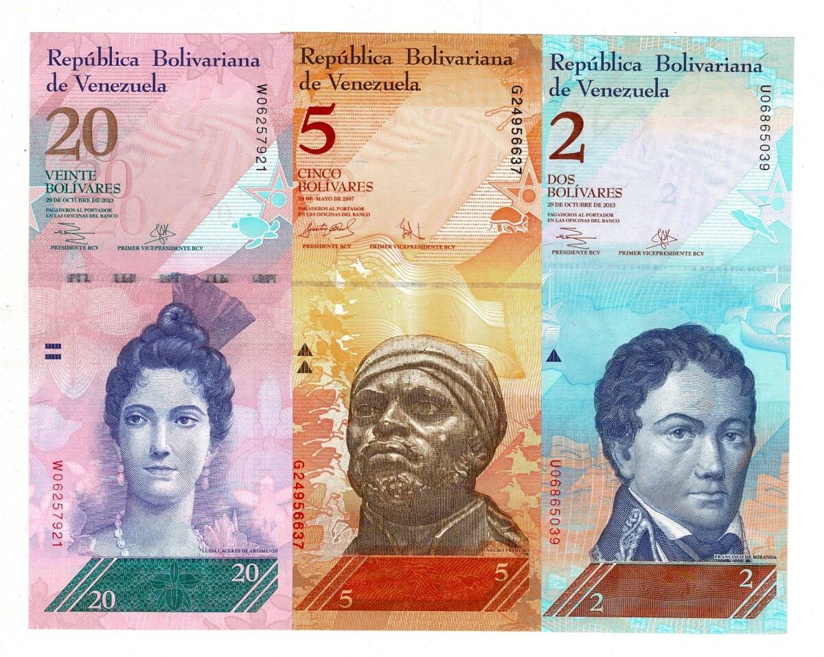 Venezuela 2/5/20 Bolivares Kağıt Para Seti ÇİL YKP8316 - 3