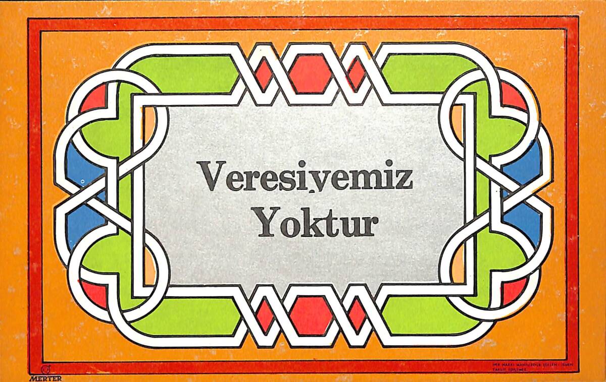 Veresiyemiz Yoktur Yazılı Kartpostal (Küçük Boy) KRT23520 - 1