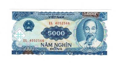 Vietnam 5000 Dong 1991 ÇİL YKP1311 - 1