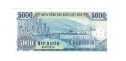 Vietnam 5000 Dong 1991 ÇİL YKP1311 - 2