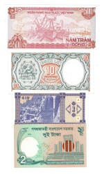 Vietnam/Mısır/Gürcistan/Bangladeş Yabancı Kağıt Para Lotu ÇİL YKP8345 - 2