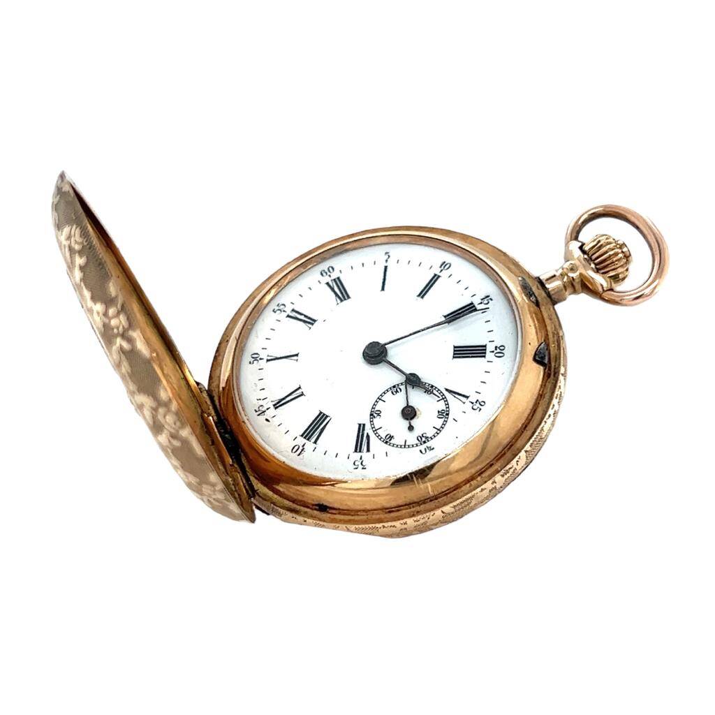 Vintage 14 Ayar Altın Kurmalı Cep Saati SAA080 #18.82 - 4