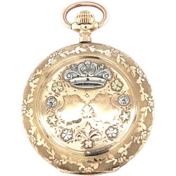 Vintage 14 Ayar Altın Kurmalı Cep Saati SAA080 #18.82 - Gökçekoleksiyon