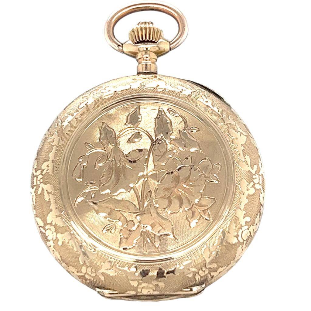 Vintage 14 Ayar Altın Kurmalı Cep Saati SAA080 #18.82 - 2