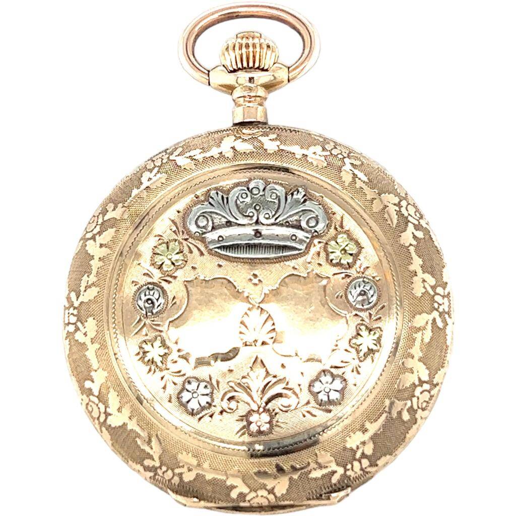 Vintage 14 Ayar Altın Kurmalı Cep Saati SAA080 #18.82 - 1