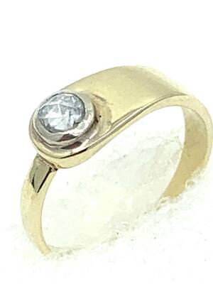 Vintage 14 Ayar Elmas Taşlı Yüzük ELM019 - 3