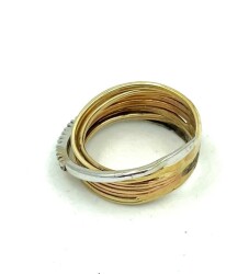 Vintage 14 Ayar Pırlanta Taşlı Yüzük ELM358 #5.18 - 4