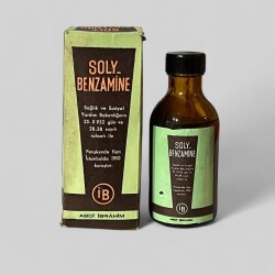 Vintage 1950 Soly Benzamine İlaç Kutusunda Koleksiyonluk Tüketilmez MDL 397 - Gökçekoleksiyon