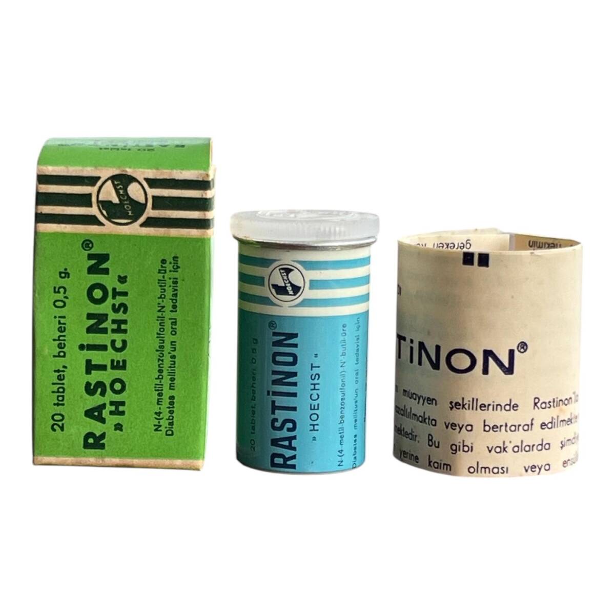 Vintage 1958 Rastinon İlaç Kutusunda Koleksiyonluk Tüketilmez MDL430 - 1
