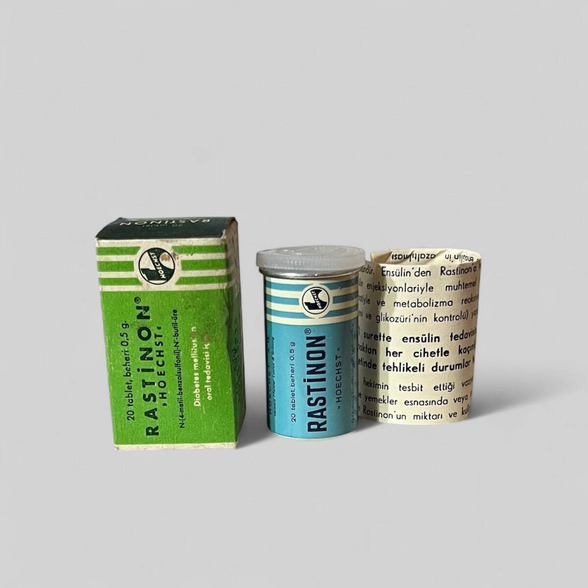 Vintage 1958 Rastinonn İlaç Kutusunda Koleksiyonluk Tüketilmez MDL 399 - 1