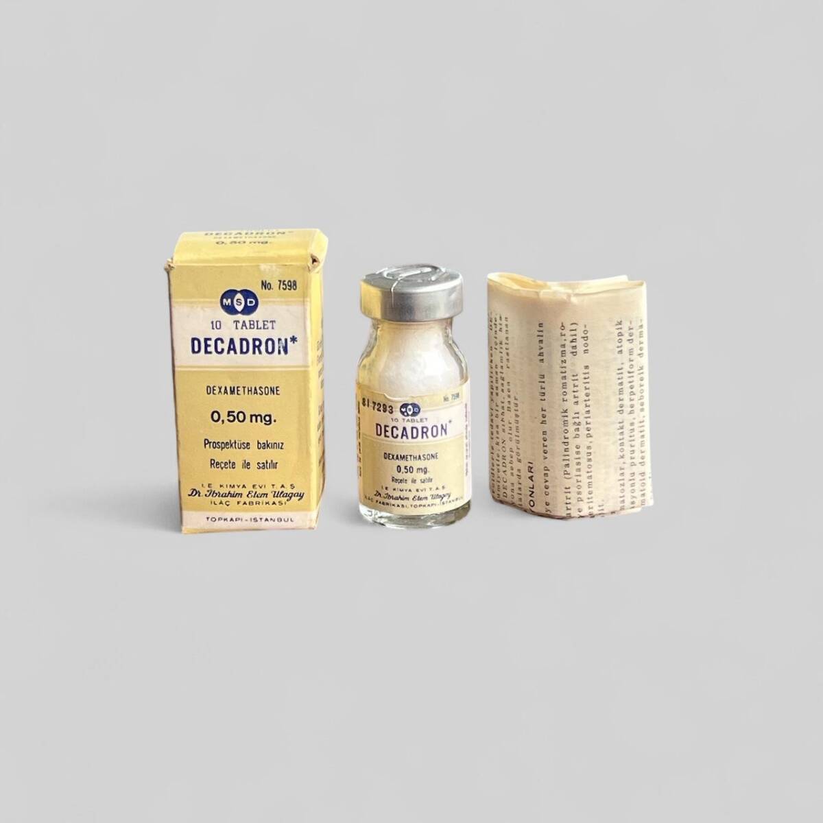 Vintage 1959 Decadron Kutusunda Koleksiyonluk Tüketilmez MDL 382 - 1