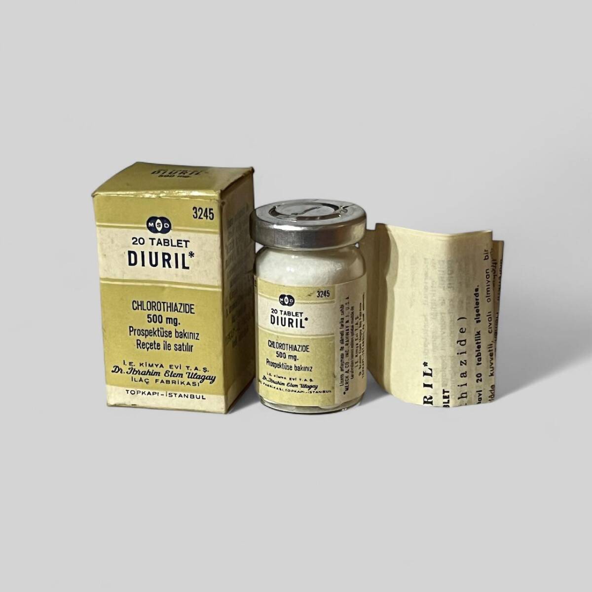 Vintage 1959 Durıl İlaç Kutusunda Koleksiyonluk Tüketilmez MDL425 - 1