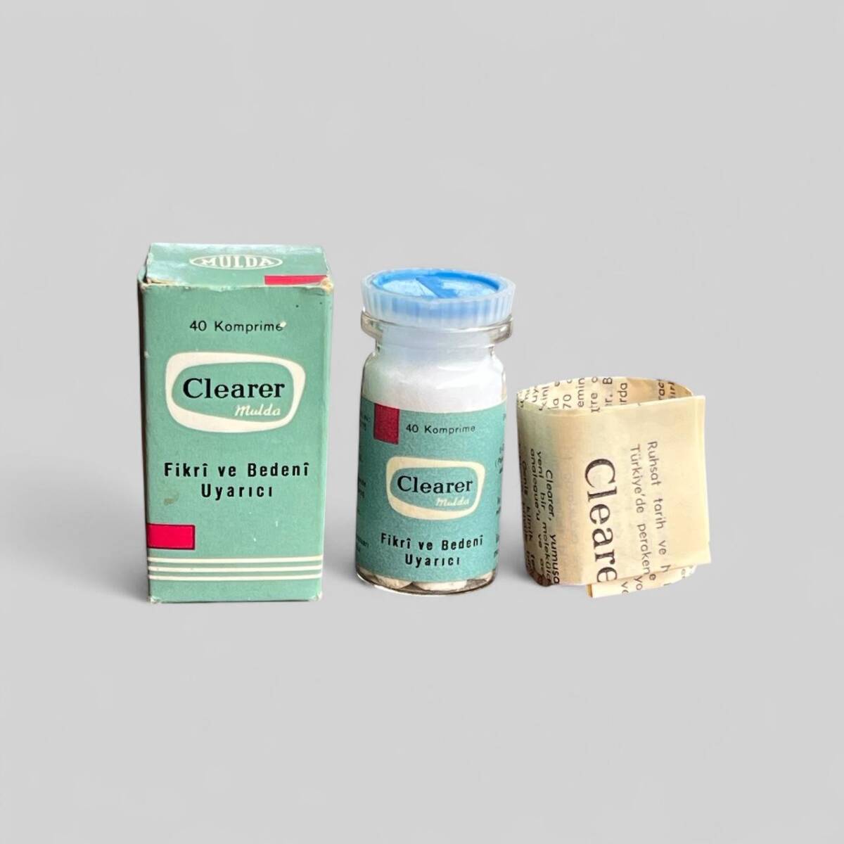 Vintage 1960 Cleare İlaç Kutusunda Koleksiyonluk Tüketilmez MDL431 - 1