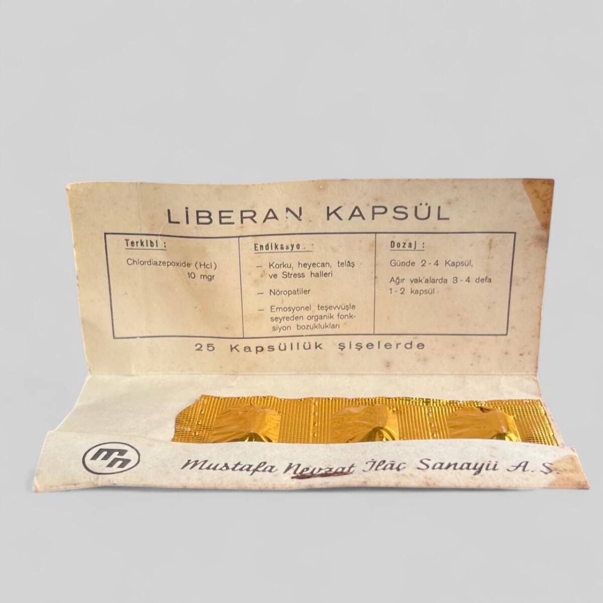 Vintage 1960s Liberan Kutusunda Koleksiyonluk Tüketilmez MDL 374 - 1