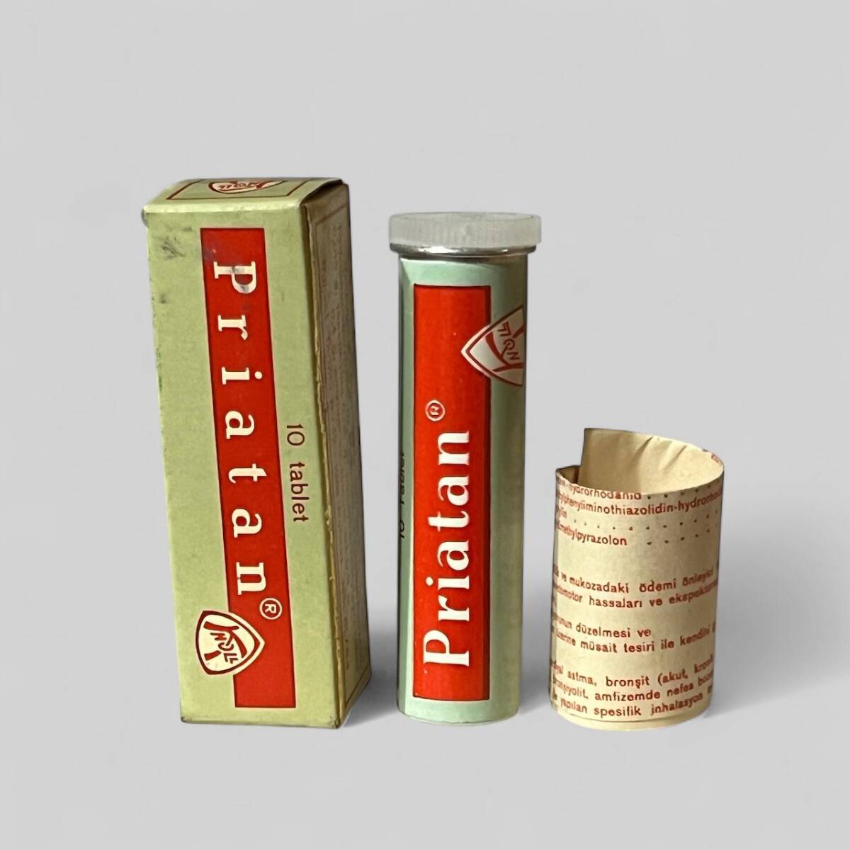 Vintage 1961 Priatan İlaç Kutusunda Koleksiyonluk Tüketilmez MDL411 - 1