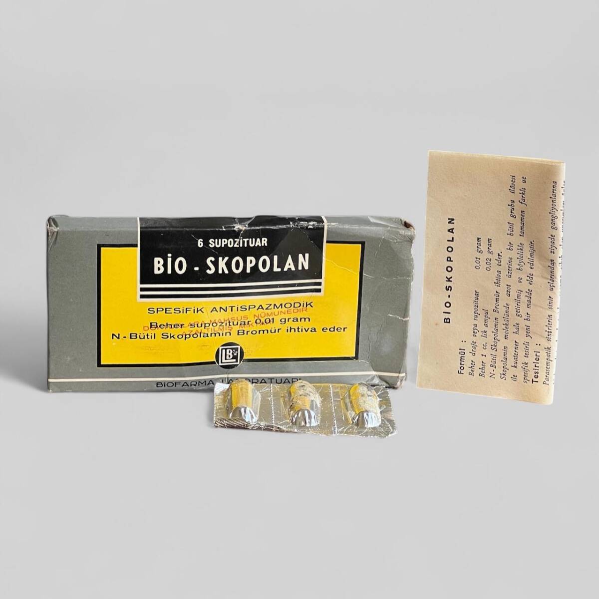 Vintage 1962 Bio-Skopolan Kutusunda Koleksiyonluk Tüketilmez MDL 368 - 1