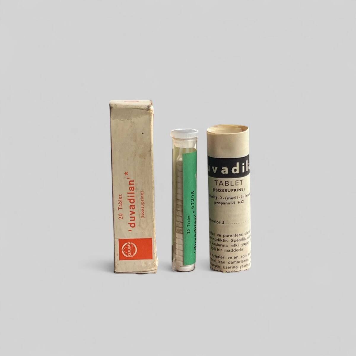 Vintage 1965 Duvadilan İlaç Kutusunda Koleksiyonluk Tüketilmez MDL 388 - 1